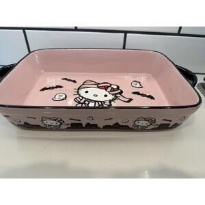 Sanrio HELLO KITTY Halloween Mummy Rectangular Ceramic Baker 15" x 8.5" Pink NEW